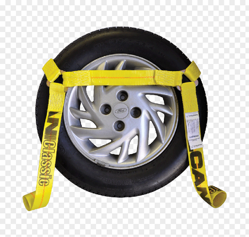 Yellow Strap Tire Car Dolly Alloy Wheel PNG