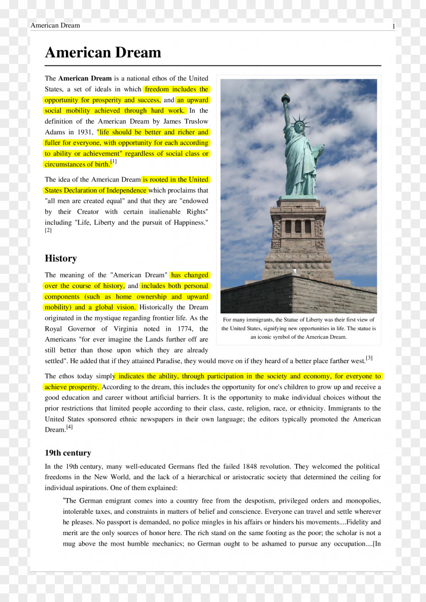 Death Of A Salesman ENotes Statue Liberty Essay American Dream PNG