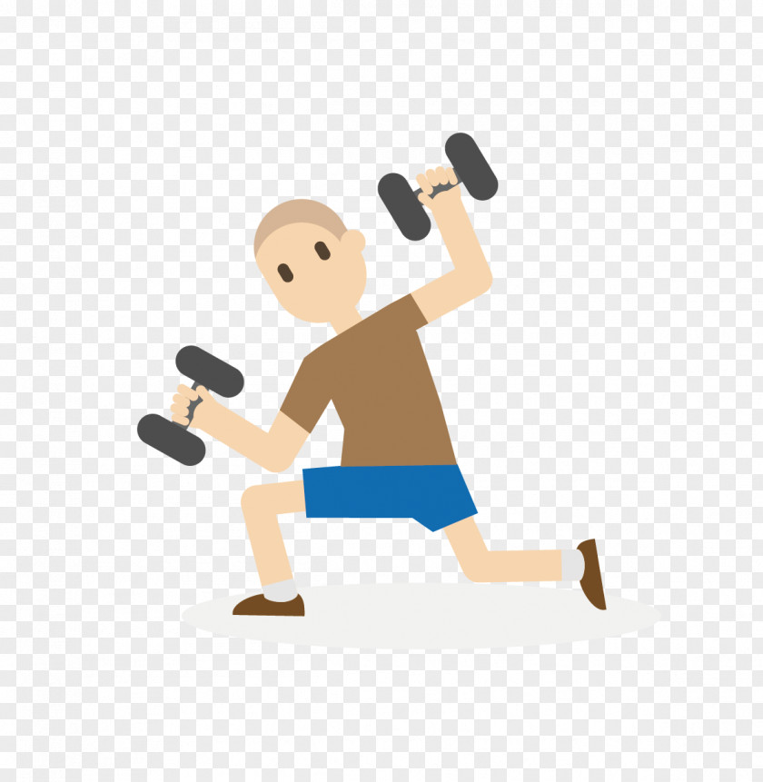 Dumbbell Bodybuilding Cartoon Fitness Centre PNG