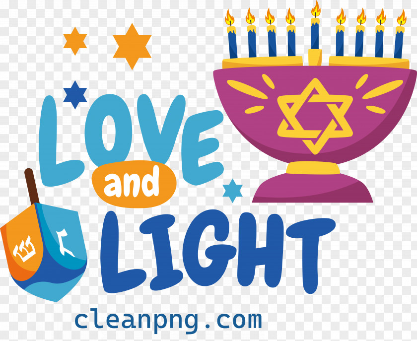 Happy Hanukkah Love Light PNG