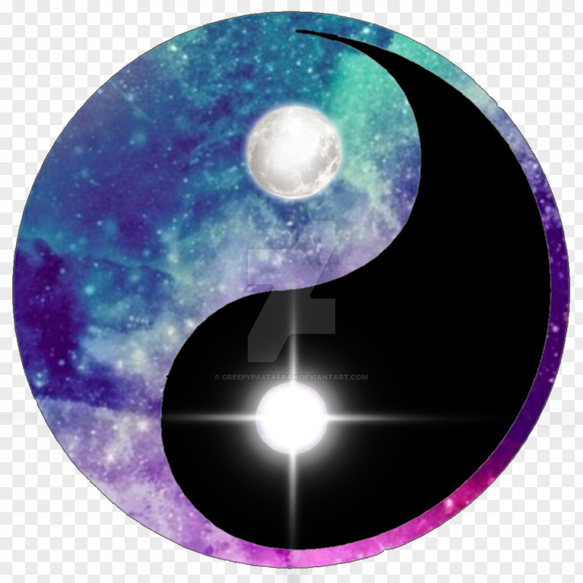 Mystic Yin And Yang Galaxy Ying Drawing PNG