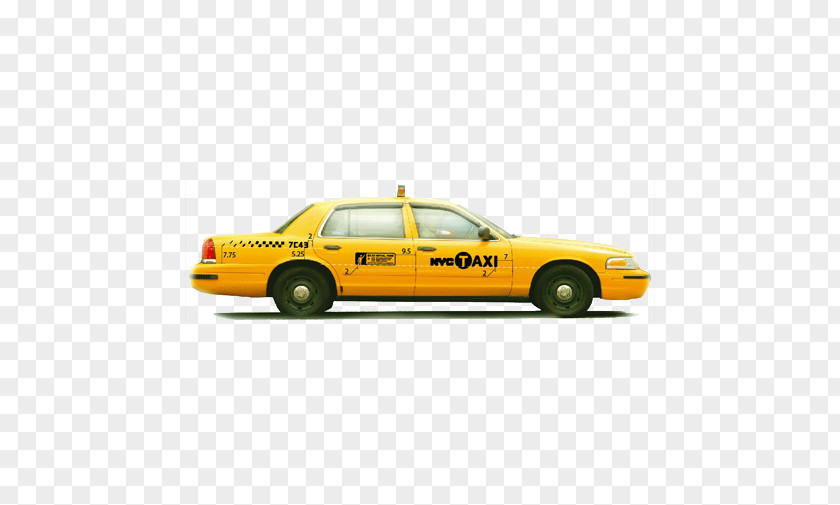 Foreign Taxi Yellow Manhattan Ford Crown Victoria Car PNG
