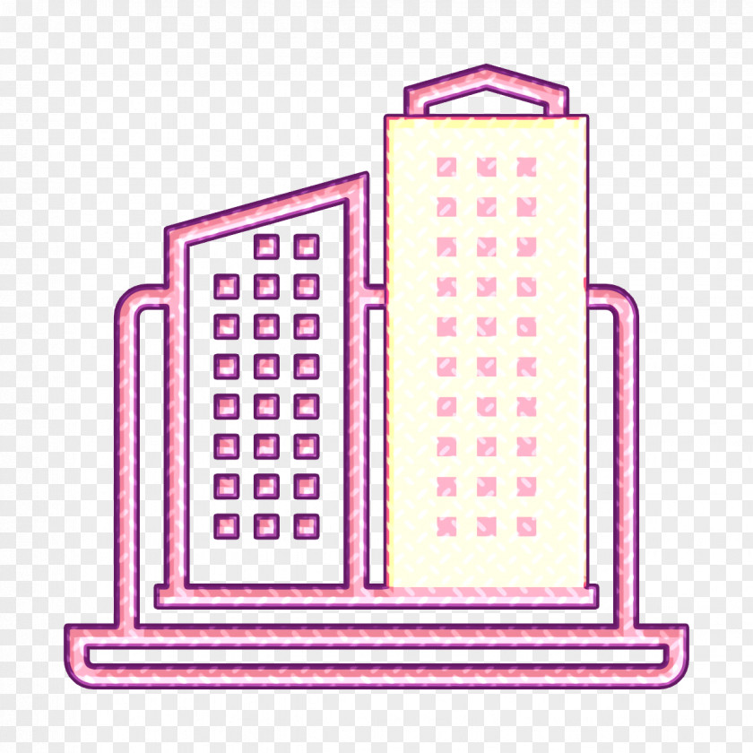 Office Block Icon Town Business PNG