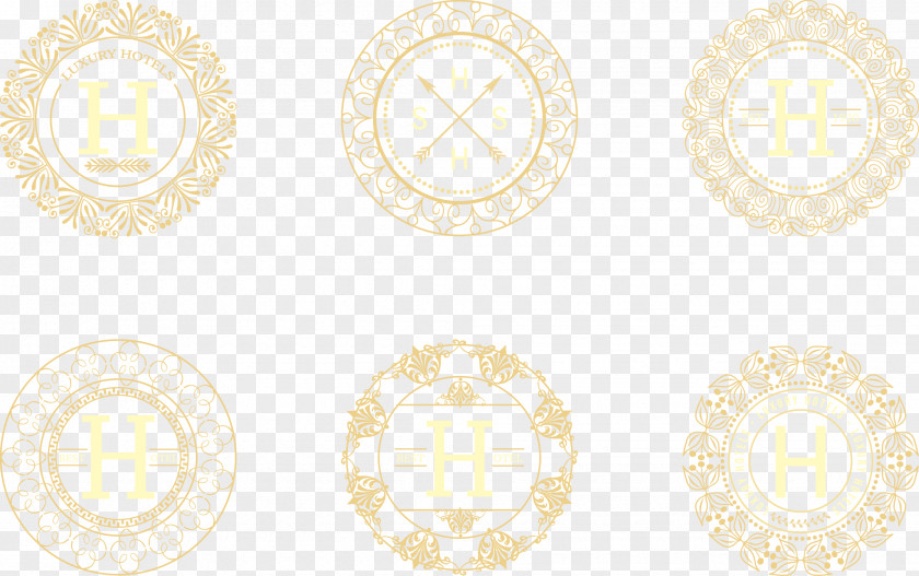 Golden Palace Retro Texture Yellow Pattern PNG