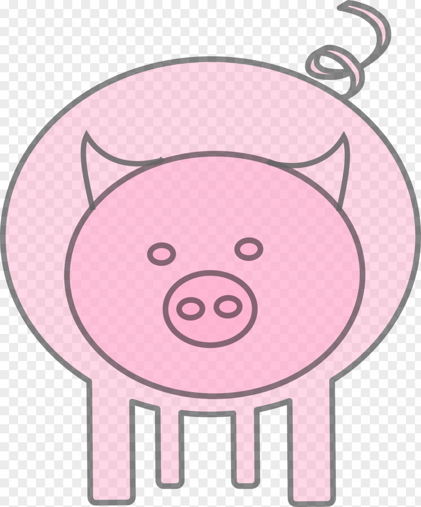 Happy Pig Hampshire Roast Drawing Clip Art PNG