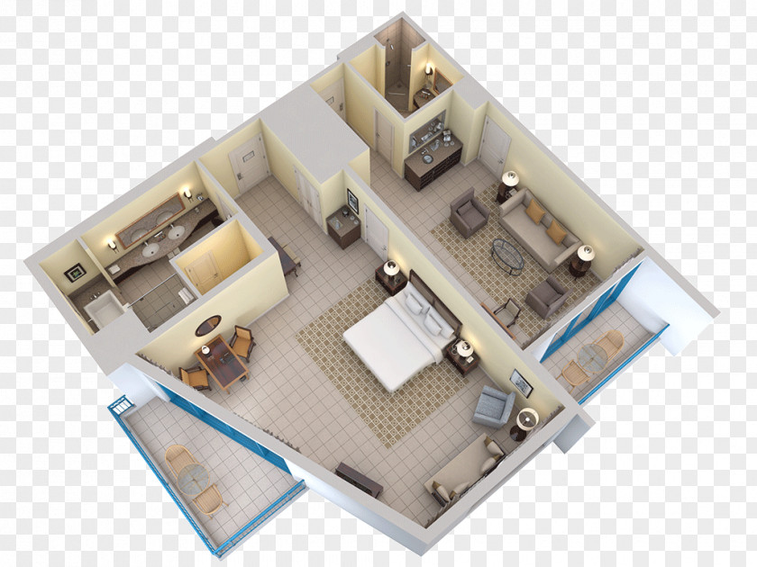 Hotel 3D Floor Plan Staybridge Suites Hilton Barbados Resort PNG