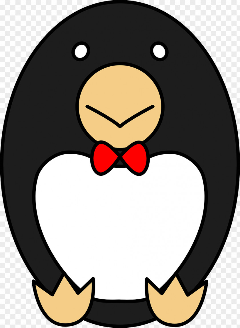 Penguin Bow Tie Bird Clip Art PNG