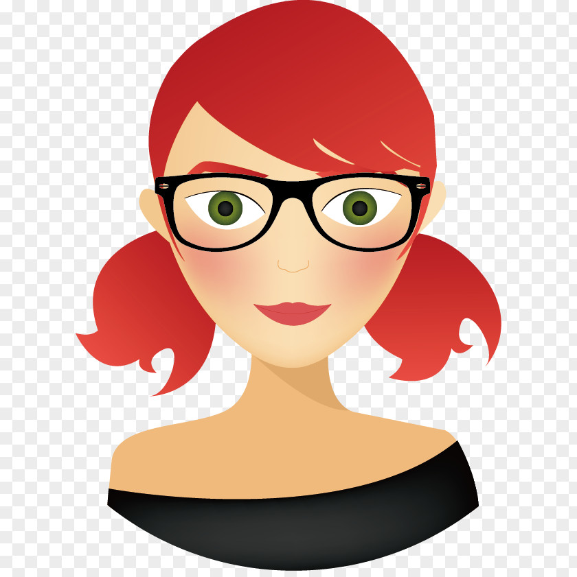 Redhead Avatar Drawing PNG