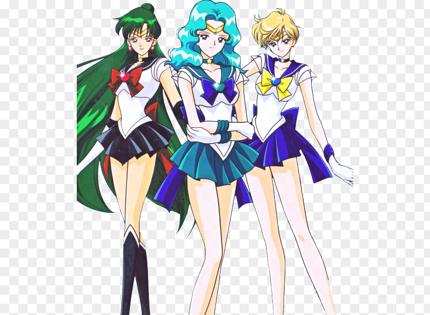 Sailor Moon Pluto Uranus Neptune Tuxedo Mask Saturn PNG