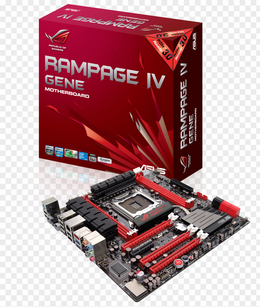 Intel ASUS Rampage IV Black Edition Maximus Gene-Z X79 Motherboard PNG