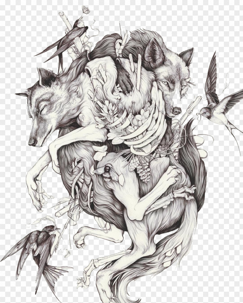 Wolf Artist Drawing Painting Sketch PNG