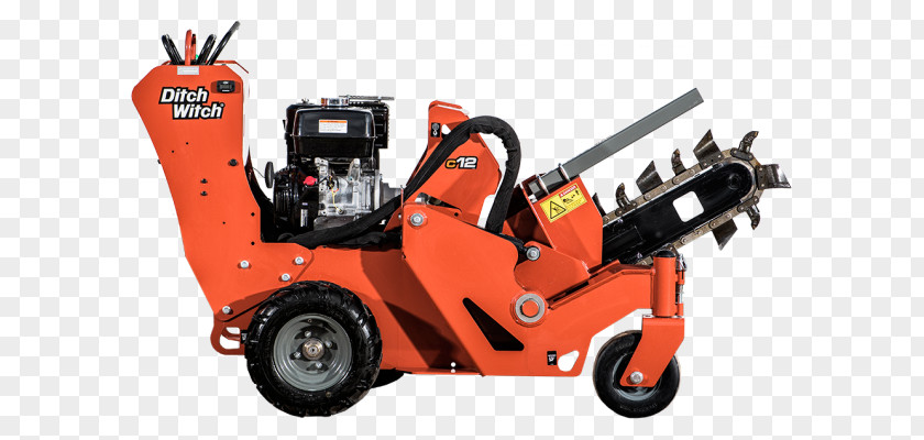 Ditch Witch Backhoe Trencher Chain Heavy Machinery PNG