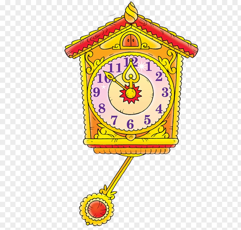 Gold Pendulum Clock Cuckoo Clip Art PNG