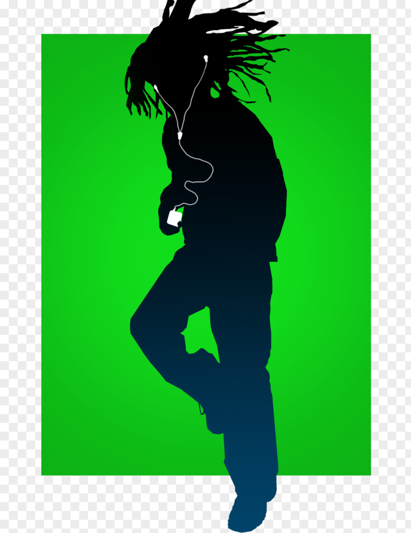Dabbing Hiphop Graphic Design Silhouette Green PNG