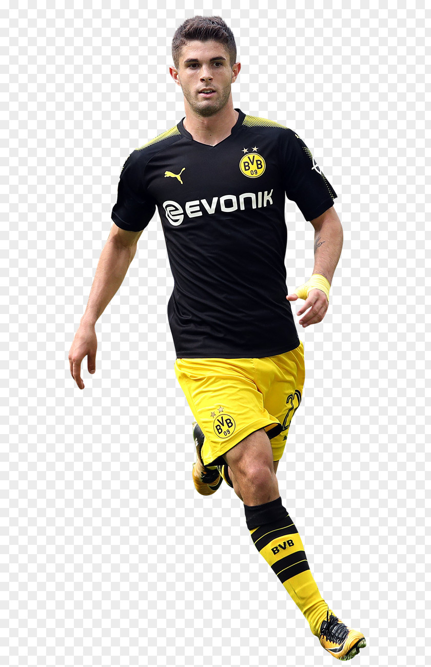 Football Christian Pulisic Jersey Borussia Dortmund Player PNG