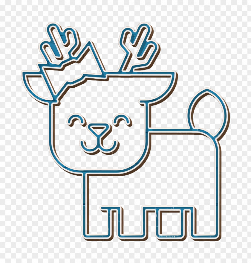 Logo Line Art Animal Icon Deer Forest PNG