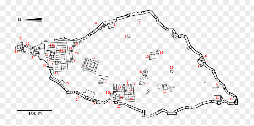 Map Plan Masada Dead Sea Judaean Desert Fortification PNG