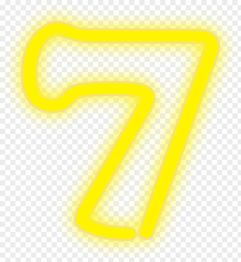 Neon Light Number Symbol Clip Art PNG