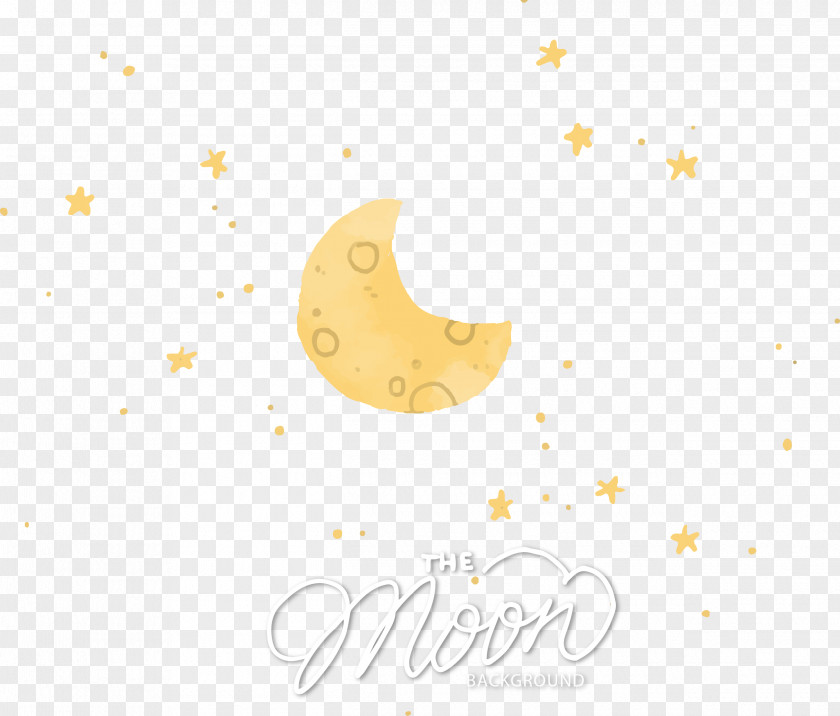 Vector Hand-painted Cartoon Moon Material Pattern PNG