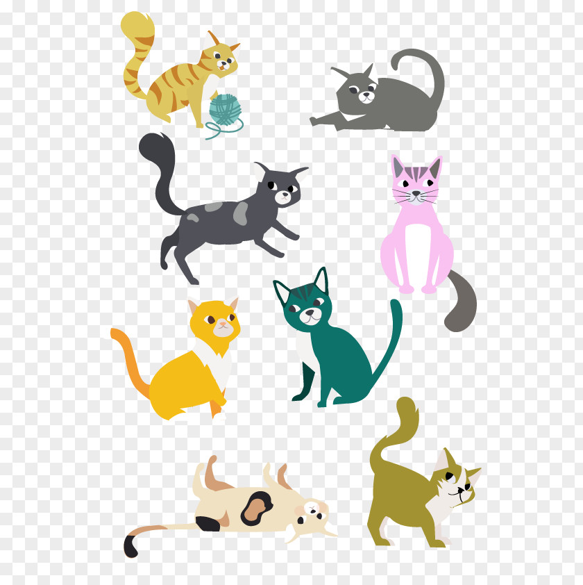 Vector Cat Kitten Black PNG