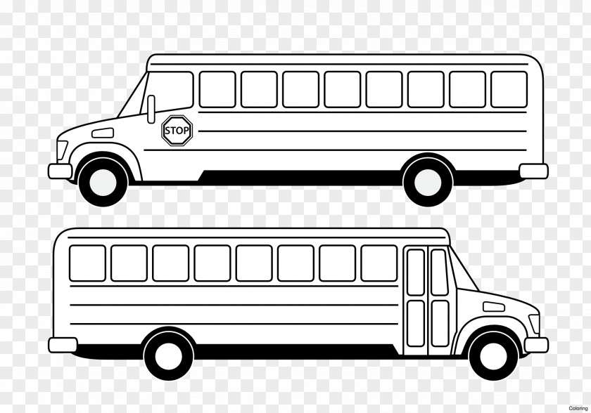 Bus School On A White Stop Clip Art PNG