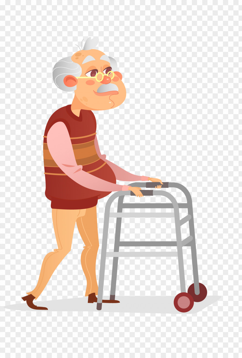 Grandma In A Wheelchair Disability Illustration PNG
