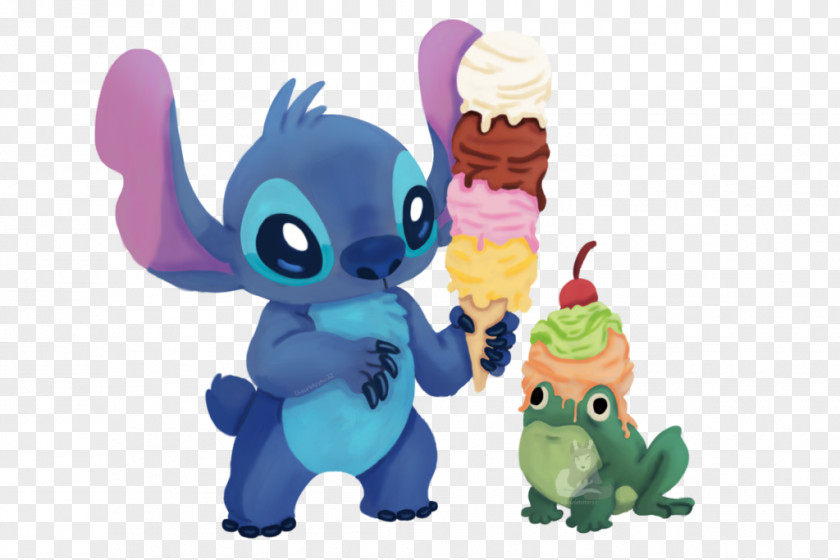 Ice Cream Cones Stitch Drawing PNG