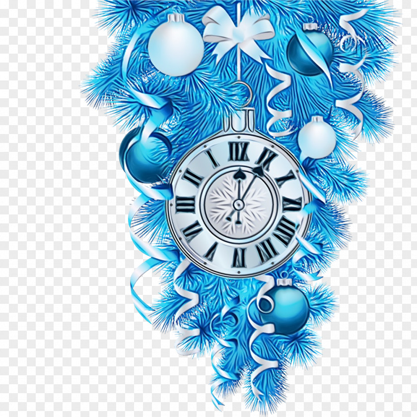 Quartz Clock Watch Wall Analog Blue Aqua PNG