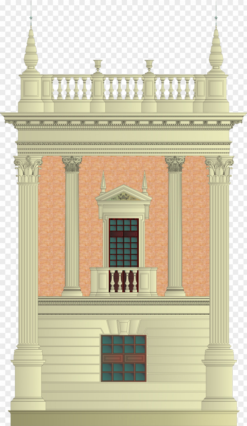 Window Facade Column Classical Architecture House PNG