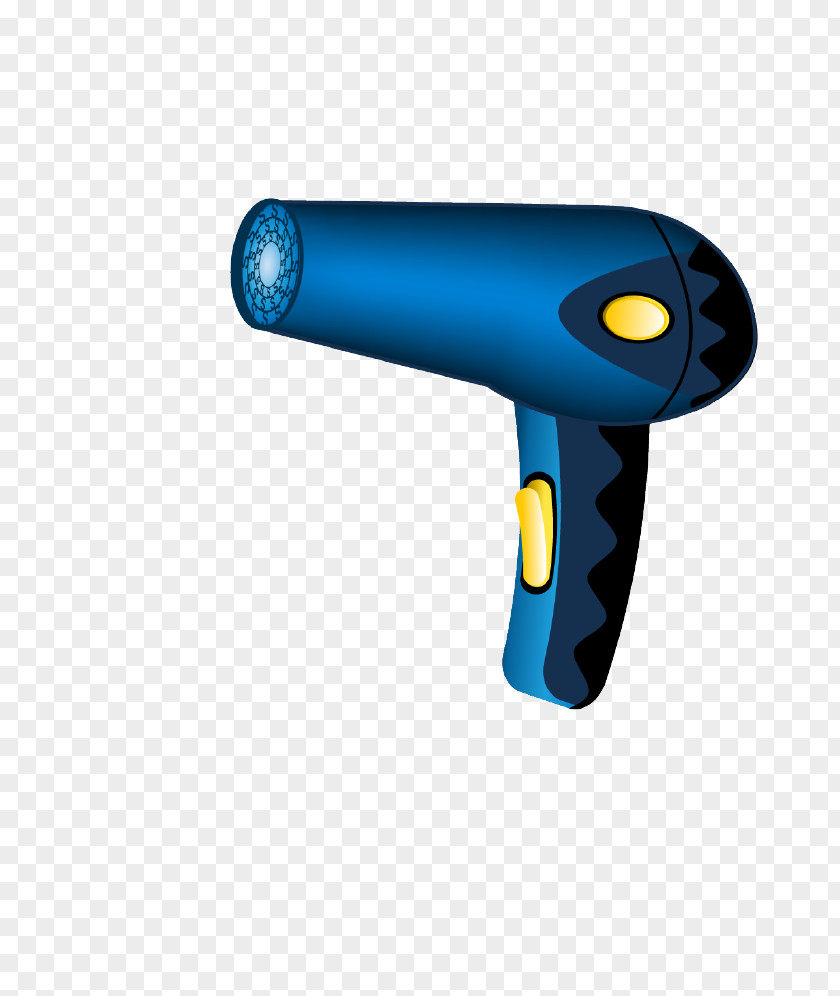 Blue Vector Hair Dryer Animation PNG