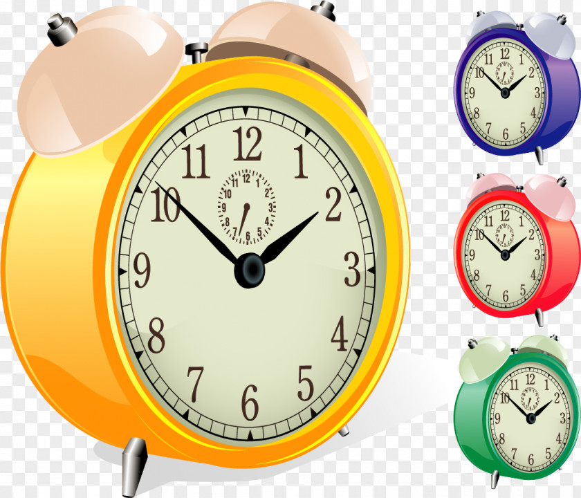 Hand Drawn Vector Alarm Clock Clip Art PNG