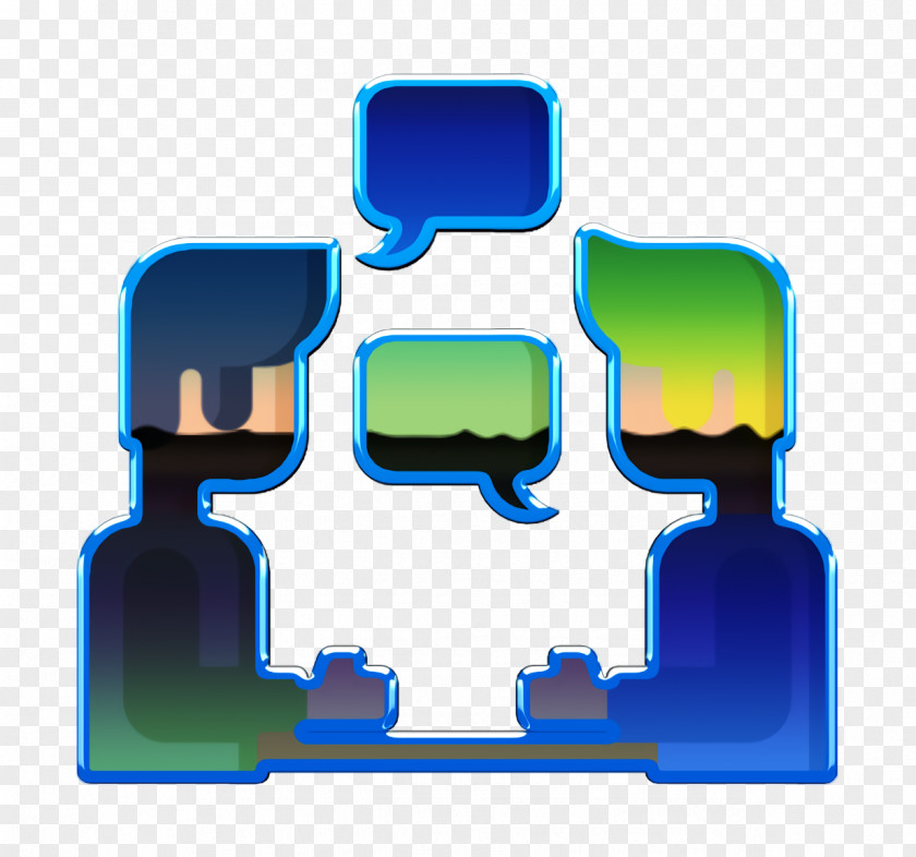 Rectangle Electric Blue Man Icon Teamwork Meeting PNG