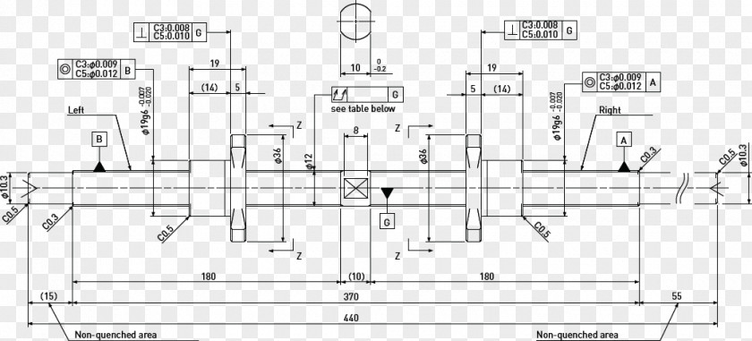 Screw Thread Technical Drawing Engineering Diagram PNG