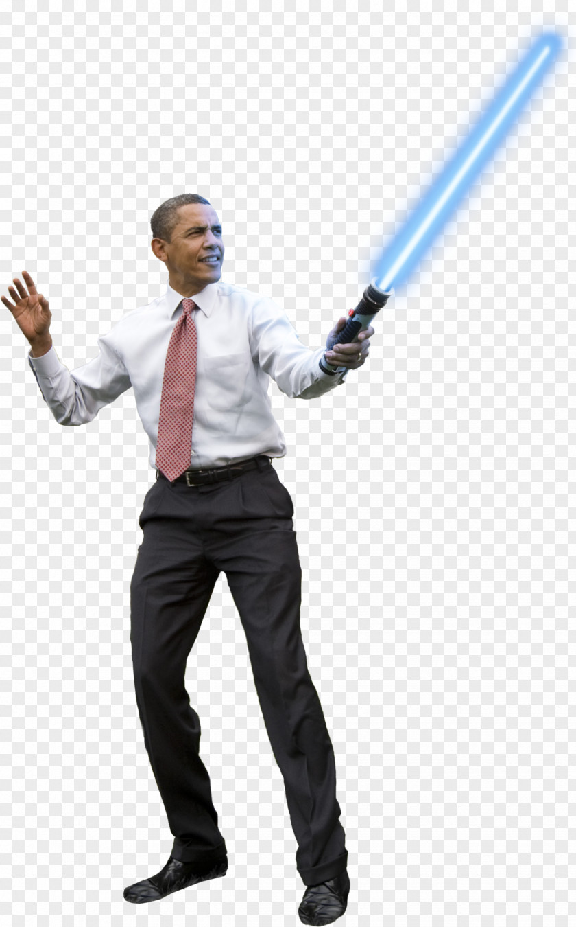 Barack Obama White House Head To Lightsaber Star Wars Author PNG