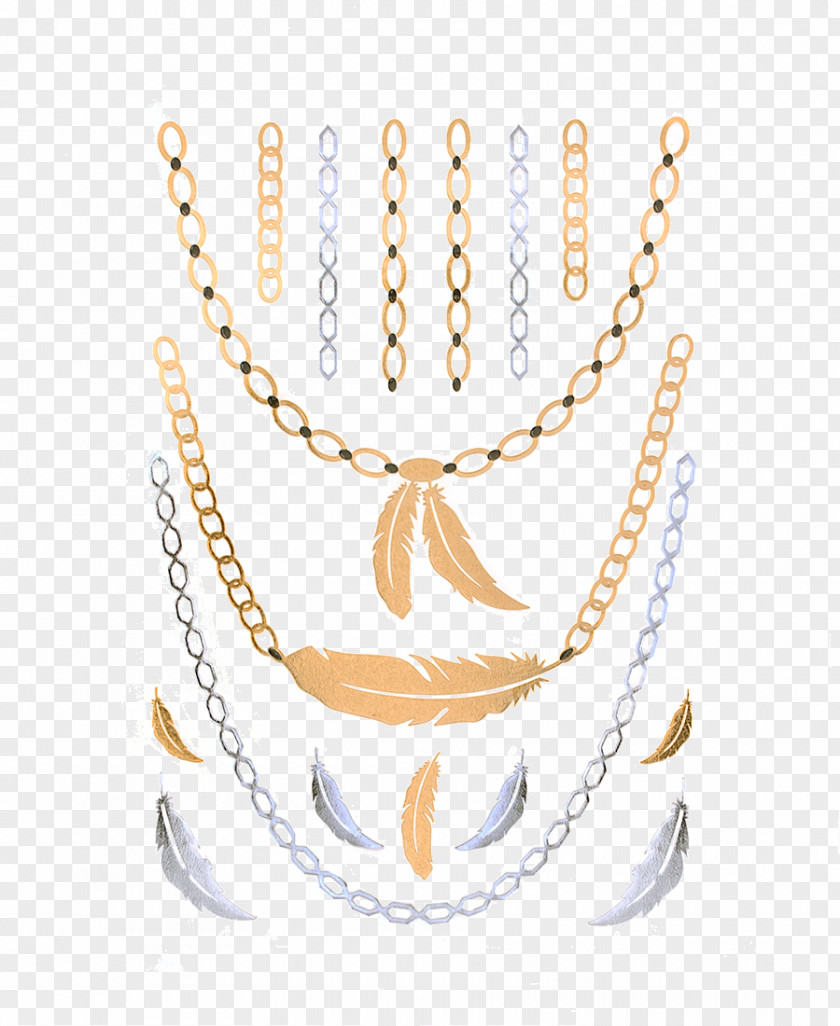 Gull Tattoo Necklace Flash Chain Jewellery PNG