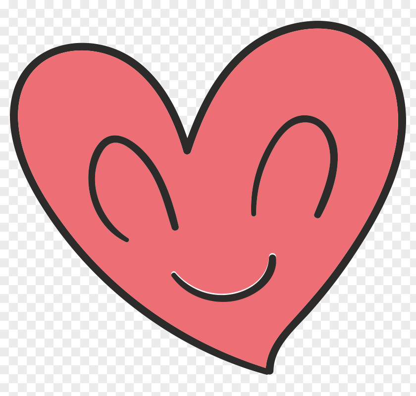 Smiling Heart Clip Art Pink M Valentine's Day Smiley PNG