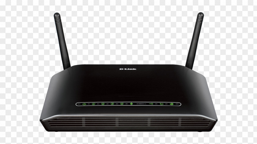Router DSL Modem D-Link ADSL2 + Modem/router, 802.11 B/g/n, 300Mpbs, 4xRJ45, 1xWAN, ... Wireless Digital Subscriber Line PNG