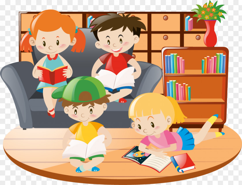 Book Reading Child Clip Art PNG