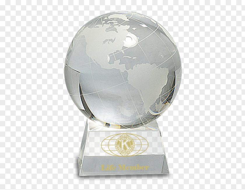 Glass Trophy Award Crystal Globe Gift Engraving PNG