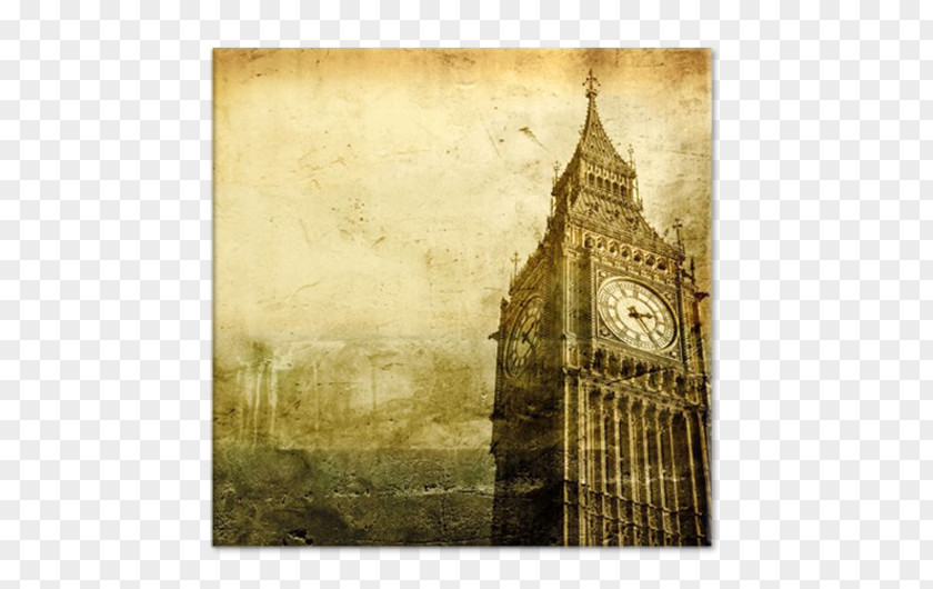 Big Ben Westminster Bridge Painting Tower Stock Photography PNG