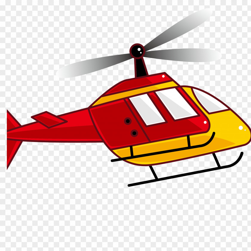 Cartoon Red Helicopter Vector Rotor Airplane Clip Art PNG