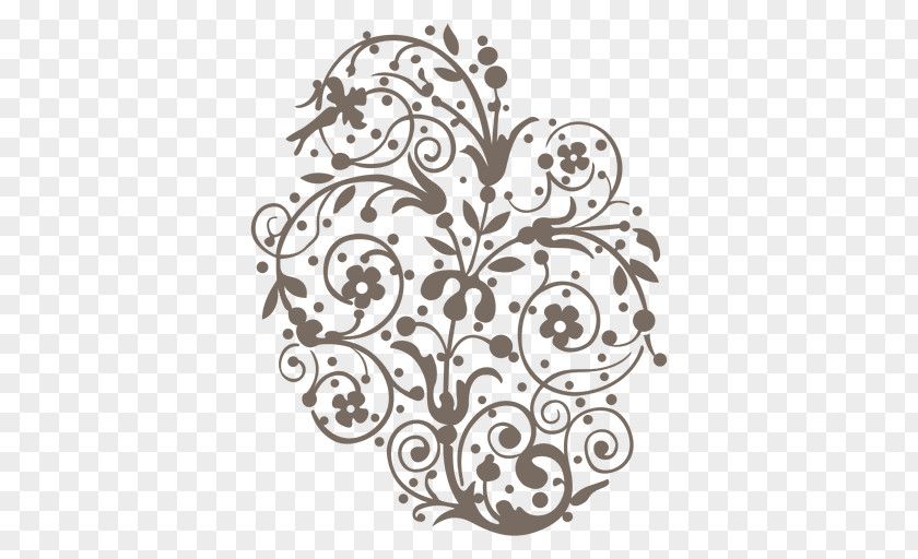 Curly Flower Pattern PNG