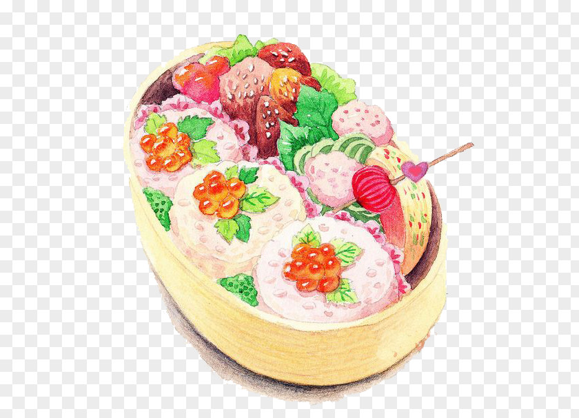 The Color Of Lead Rice And Vegetable Roll Bento Onigiri Japanese Cuisine Illustration PNG