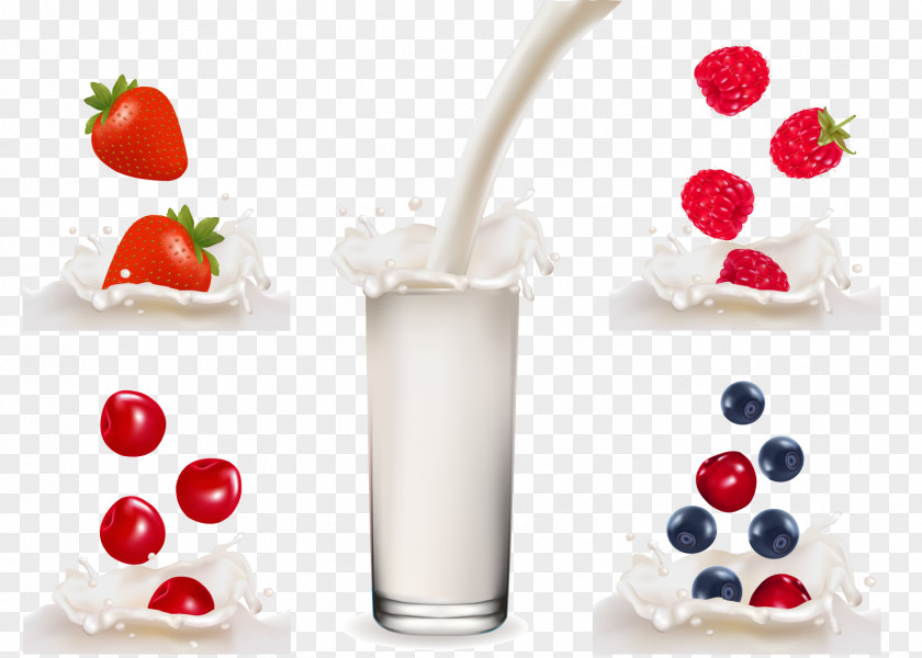 Blueberry Milk Vector Material Milkshake Cream Cheesecake Fruit PNG