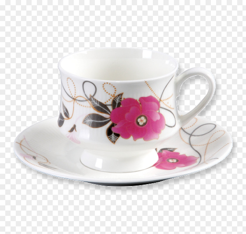 Chinese Bones Coffee Cup Espresso Saucer Porcelain Mug PNG