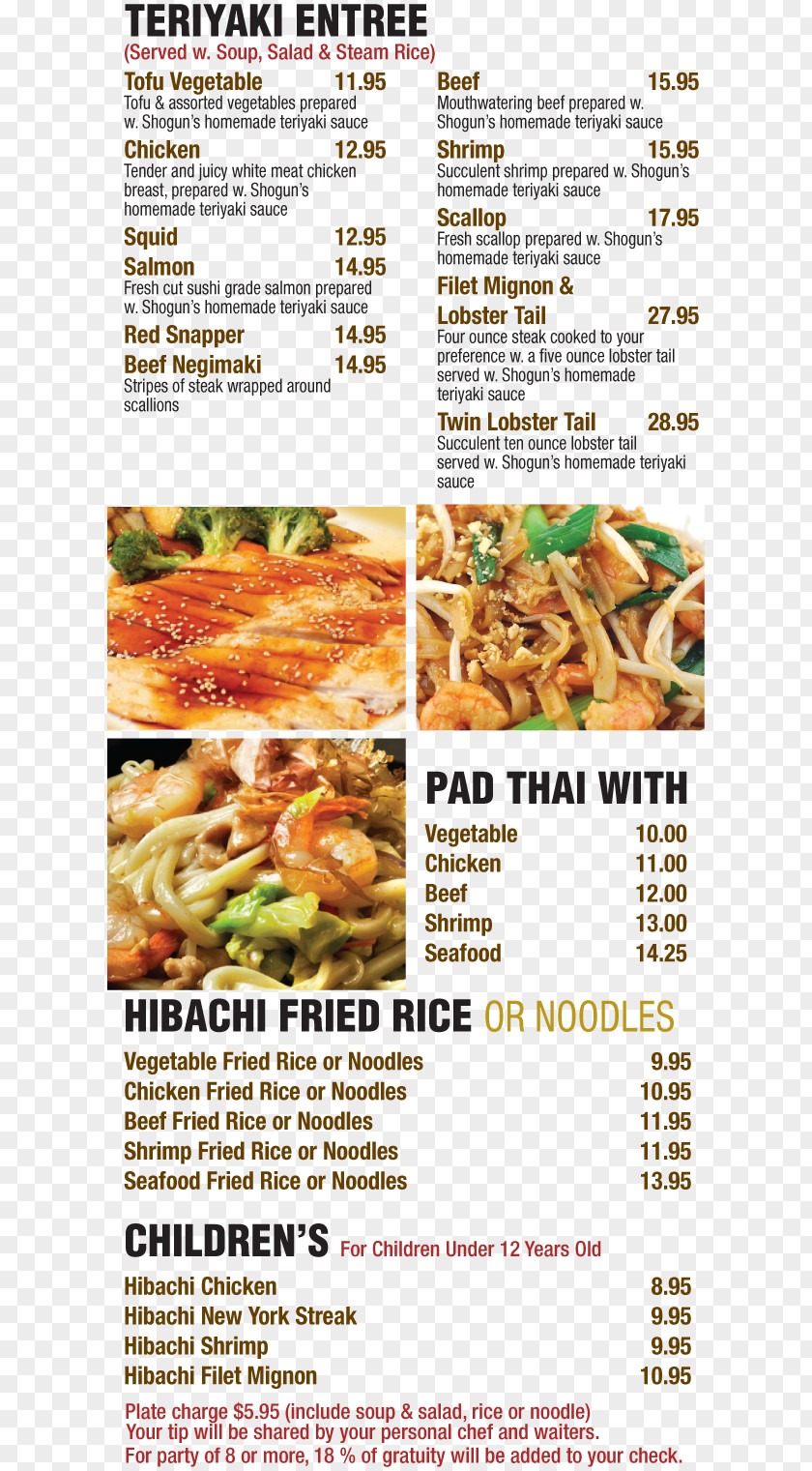 Menu Monaca Beaver Cuisine Hibachi Of Japan PNG