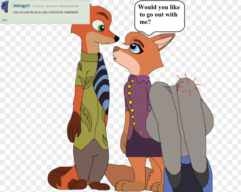 Nickelodeon Cartoon Couples Nick Wilde Finnick Clip Art Canidae Red Fox PNG