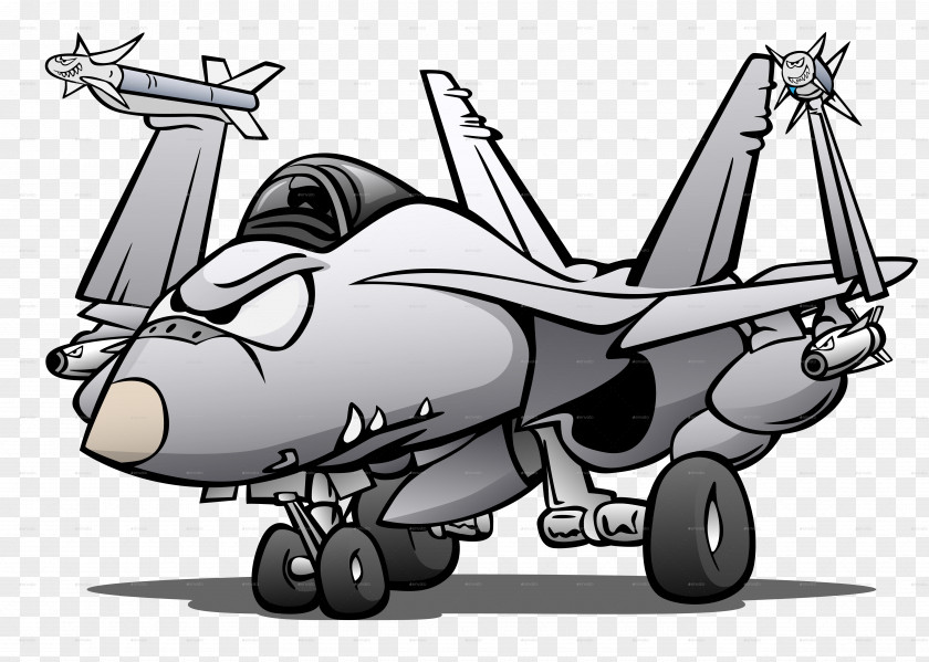 Airplane Fighter Aircraft Military Jet Vector Graphics PNG