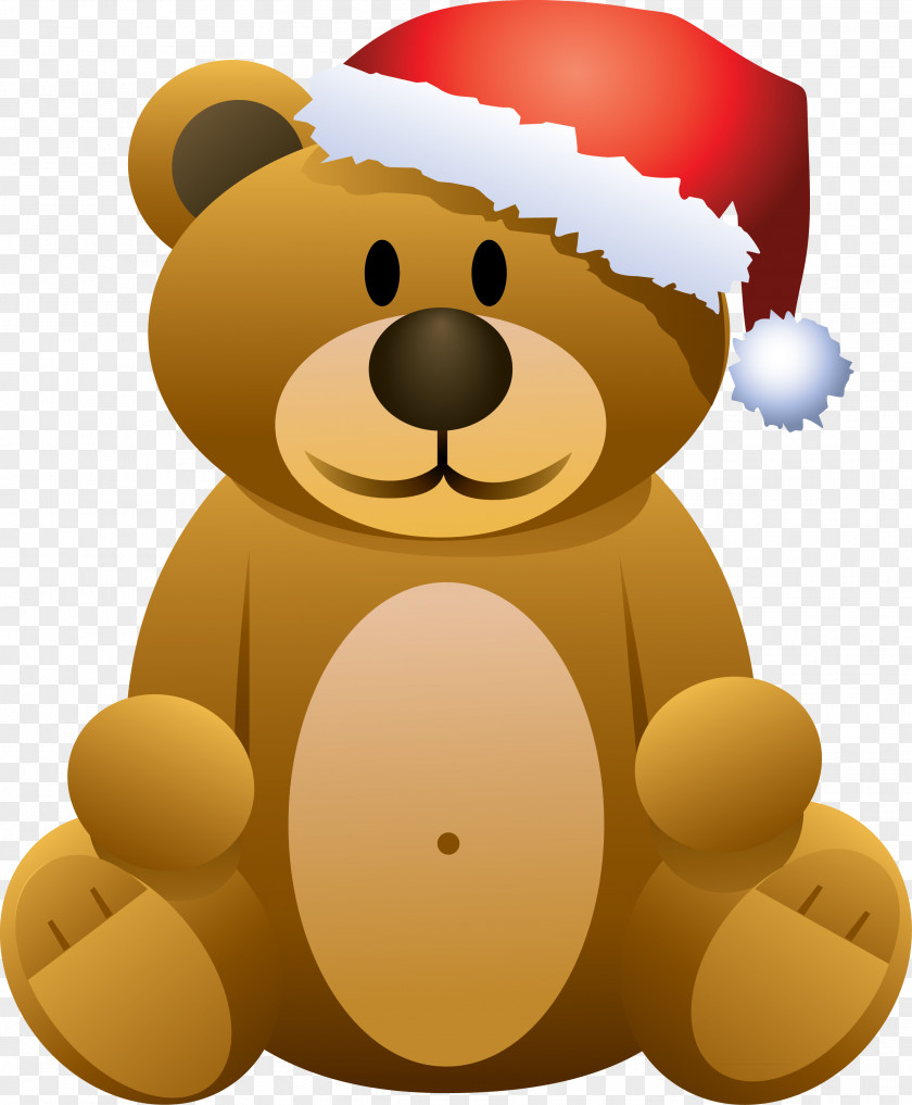 Bear Brown Santa Claus Christmas Clip Art PNG