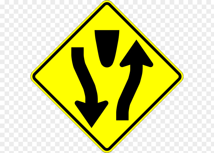 Corners Traffic Sign Highway Warning Road PNG